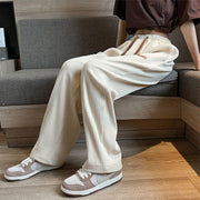ロングパンツ ワイドパンツ ジュニア キッズ 女の子 レディース 部屋着 ゆったり体型カバー ハイウエスト 薄手 リブ スポーツ