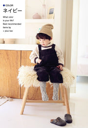 オーバーオール サロペット 子供服 キッズ ベビー ジュニア 男の子 女の子 ボトムス 長ズボン ロングパンツ コーデュロイ 無地 ゆったり ポケット 可愛い おしゃれ カジュアル シンプル つなぎ おでかけ