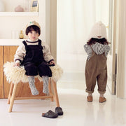 オーバーオール サロペット 子供服 キッズ ベビー ジュニア 男の子 女の子 ボトムス 長ズボン ロングパンツ コーデュロイ 無地 ゆったり ポケット 可愛い おしゃれ カジュアル シンプル つなぎ おでかけ