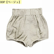 ブルマパンツ ショートパンツ 子供 ベビー キッズ オーバーパンツ 赤ちゃん 女の子 男の子 ボトムス 半ズボン 短パン ドット柄 水玉模様 カジュアル お洒落 可愛い お出かけ 普段使い 外出 室内 ベビーパンツ ベビーウェア 子供服 こども服 男児 女児 出産祝い 贈り物 プレゼント ギフト ストライプ 柄物 単色