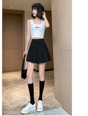 キュロット ショートパンツ キュロットパンツ レディース 女性 婦人服 ボトムス プリーツ ハーフパンツ プリーツスカート風 無地 単色 シンプル おしゃれ かわいい 大きいサイズ ブラック 黒  女の子 ガーリー 着回し 20代 10代 春 秋 夏 冬 30代 40代