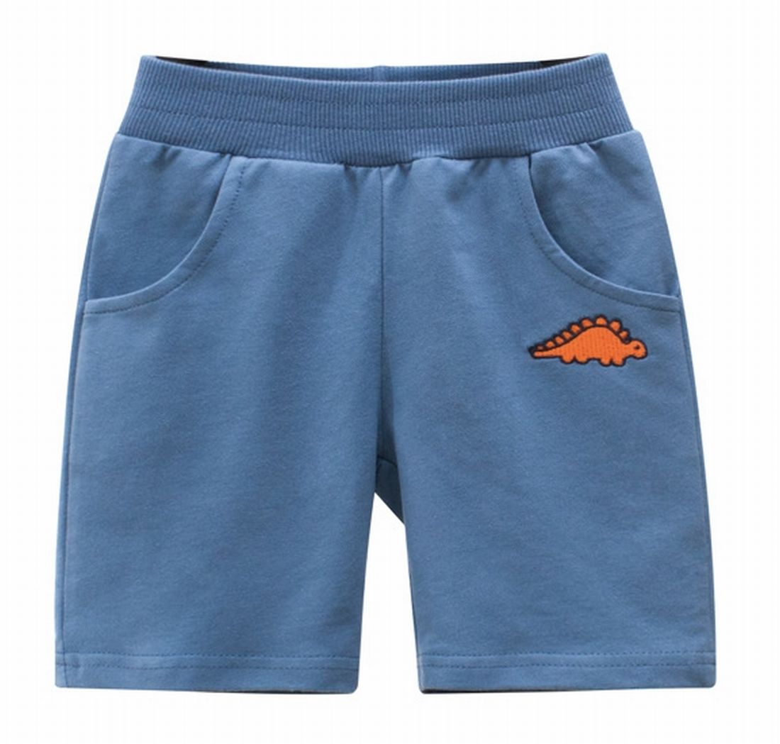 ハーフパンツ ボトムス キッズ 子供用 男の子 半ズボン 短パン スウェット かわいい 無地 春夏 ダンス スポーツ ブルー