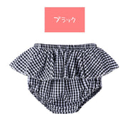 ブルマ ベビー フリル ブルマパンツ スカート付き かぼちゃパンツ 赤ちゃん キッズ 子供 女の子 春 夏 薄手 無地 花柄 チェック柄 オーバーパンツ 可愛い おしゃれ