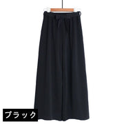 ガウチョパンツ ワイドパンツ レディース 女性 婦人 ズボン パンツ ボトムス リボン 無地 黒 グレー カーキ色 単色 シンプル かわいい カジュアル 部屋着 お出かけシーン