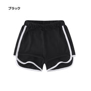 子供用 ショートパンツ ホットパンツ 短パン パンツ ボトムス スウェット ウエストゴム ウエスト紐 運動着 部屋着 パジャマ ルームウェア ルームウエア カジュアル シンプル 無地 単色 ソリッドカラー キッズ 男の子 男児 女の子 女児 子