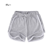 子供用 ショートパンツ ホットパンツ 短パン パンツ ボトムス スウェット ウエストゴム ウエスト紐 運動着 部屋着 パジャマ ルームウェア ルームウエア カジュアル シンプル 無地 単色 ソリッドカラー キッズ 男の子 男児 女の子 女児 子