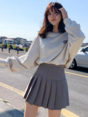 ミニスカート ミニ丈 ミニスカ プリーツ レディース 女性 婦人服 裏地付き ファスナー サイドジッパー ショート丈 Aライン 無地 単色 シンプル 大きいサイズ