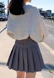 ミニスカート ミニ丈 ミニスカ プリーツ レディース 女性 婦人服 裏地付き ファスナー サイドジッパー ショート丈 Aライン 無地 単色 シンプル 大きいサイズ
