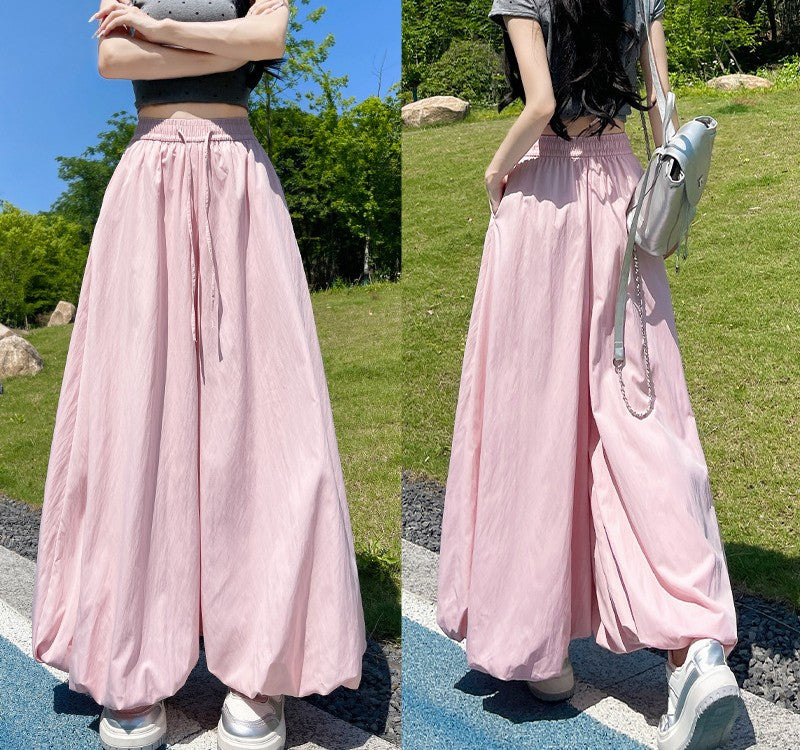 バルーンパンツ パラシュートパンツ ワイドパンツ レディース 女性 ゴムウエスト 商品画像2