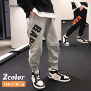 スウェットパンツ ロングパンツ 長ズボン 子供服 キッズ ジュニア 男の子 女の子 ボトムス 英字ロゴ リブ裾 ウエストゴム ポケット カジュアル