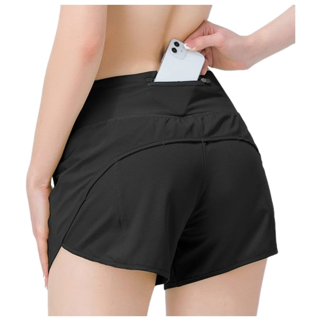 スポーツウェア ショートパンツ レディース 女性用 ボトムス 短パン 無地 ポケット付き ランニング ジョギング トレーニング ジム ズボン シンプル