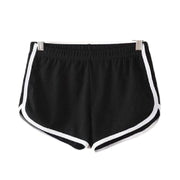 ショートパンツ ホットパンツ レディース ジョギング フィットネス ヨガ スポーツ インナーパンツ ルームウエア パイピング 無地 バイカラー ウエストゴム カジュアル ボトムス ショーパン