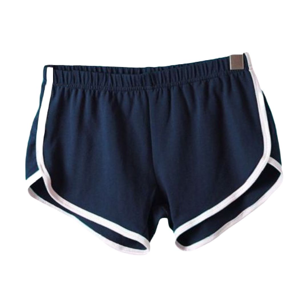 ショートパンツ ホットパンツ レディース ジョギング フィットネス ヨガ ネイビー バリエーション画像