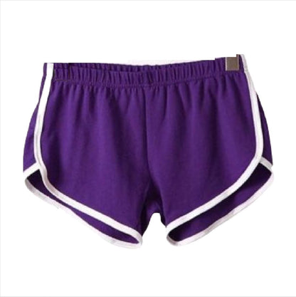 ショートパンツ ホットパンツ レディース ジョギング フィットネス ヨガ パープル バリエーション画像