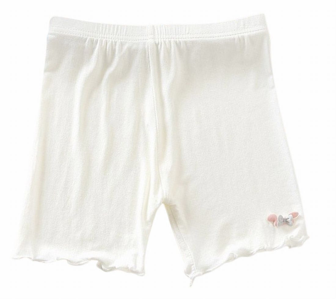 レギンス ショートパンツ オーバーパンツ スパッツ キッズ ベビー ボトムス インナー 3分丈 リボン ウエストゴム 女の子 子供服 かわいい おしゃれ お出かけ 無地 ピンク 白 ホワイト グレー ブラック 子供用