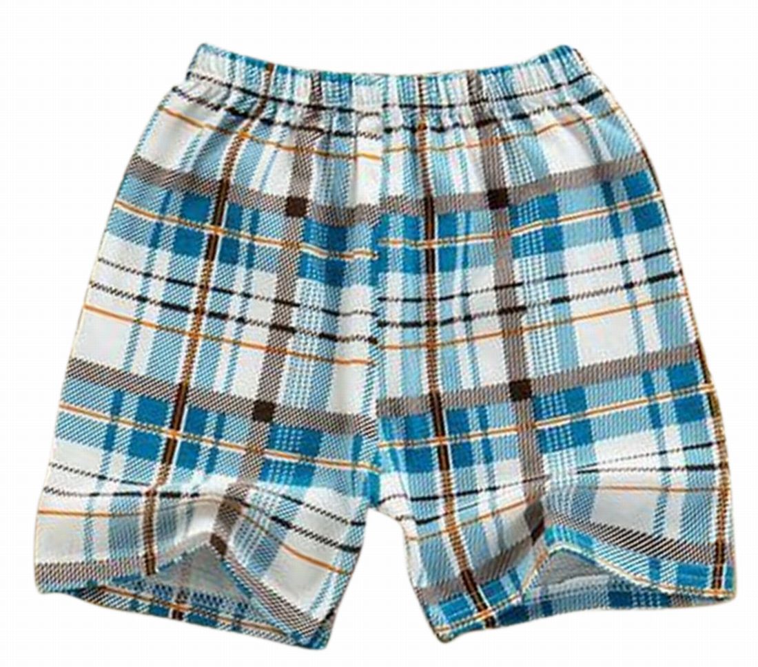 ショートパンツ ハーフパンツ 短パン ショーパン パンツ ボトムス ブルー×チェック バリエーション画像