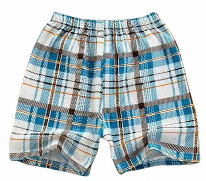 ショートパンツ ハーフパンツ 短パン ショーパン パンツ ボトムス ブルー×チェック バリエーション画像