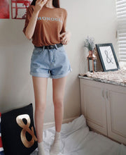 ショートパンツ デニム 短パン レディース ボトムス 半ズボン ロールアップ ジッパー ハイウエスト ポケット付き 婦人服 大きいサイズあり 無地 カジュアル おしゃれ 着回し 外出 お出掛け S M L XL 2XL 3XL