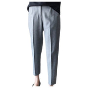 クロップドパンツ テーパードパンツ 9分丈 スラックス 長ズボン レディース ボトムス 大きいサイズ 無地 センタープレス シンプル 無地 おしゃれ カジュアル フォーマル 着回し抜群 脚長 通勤 OL 会社 ブラック グレー 黒 灰 きれいめ 上品