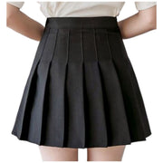プリーツスカート ミニ丈 レディース ボトムス ミニスカート 制服風 ファスナー ショート丈 無地 ソリッドカラー 女性用 大きいサイズあり 可愛い おしゃれ お出掛け コスプレ コスチューム 女子高生 XS S M L XL 2XL 3XL