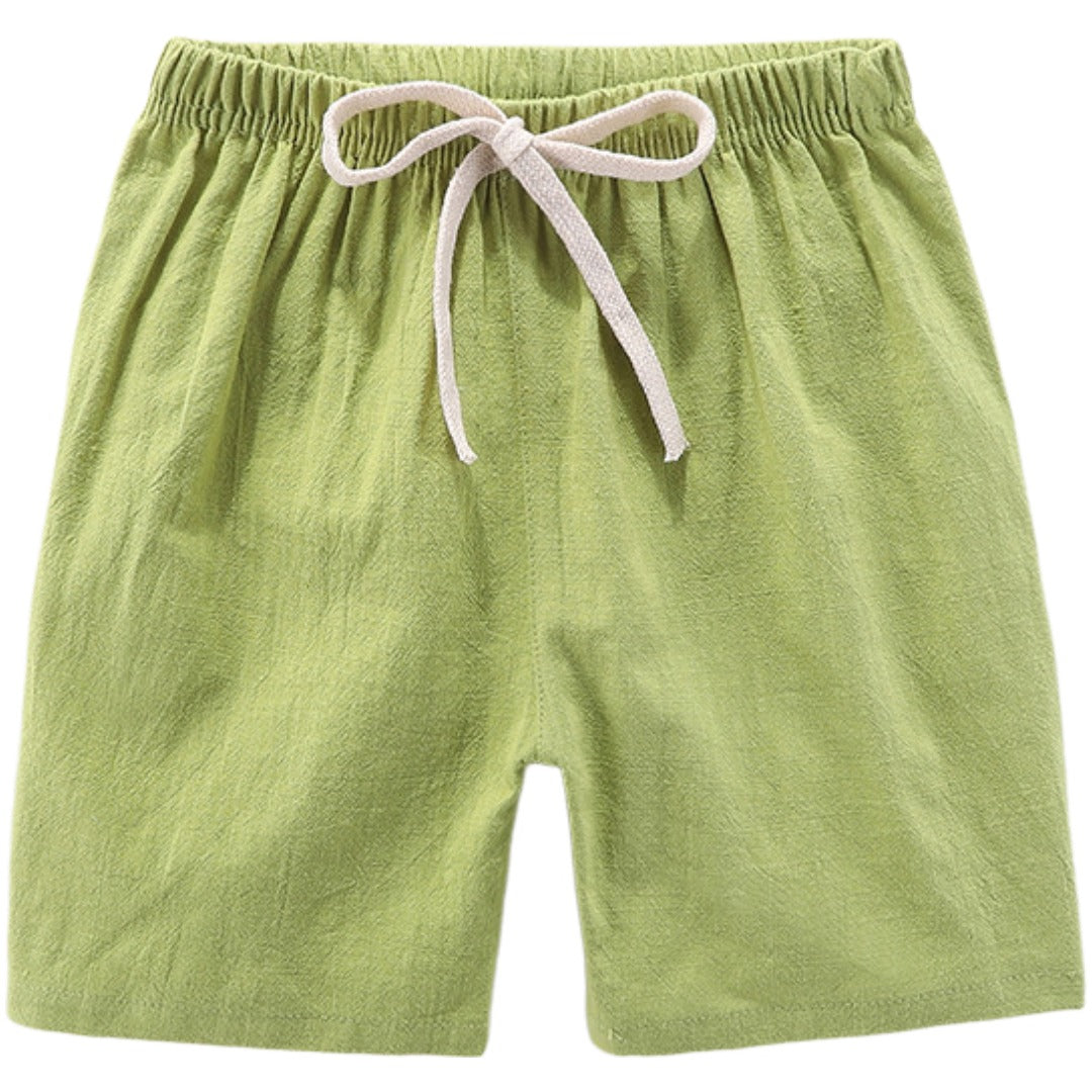 ショートパンツ キッズ ジュニア 子供服 暑さ対策 通年 グリーン バリエーション画像