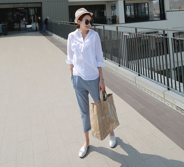 マタニティパンツ テーパードパンツ レディース 妊婦 ママ ゆったり 商品画像2