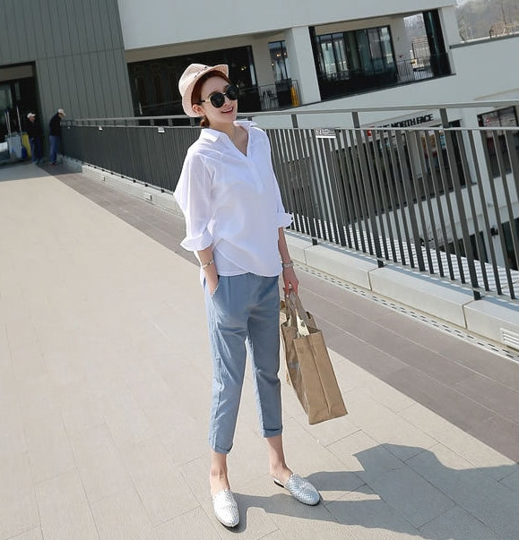 マタニティパンツ テーパードパンツ レディース 妊婦 ママ ゆったり 商品画像3