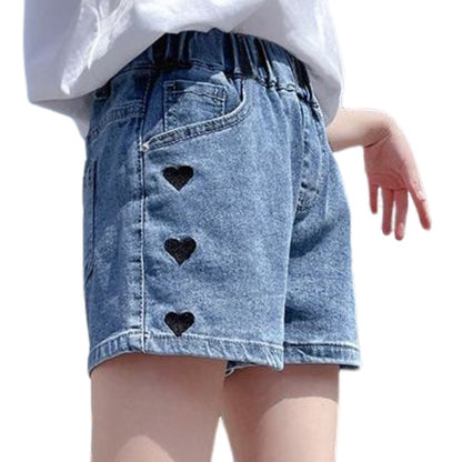 ショートパンツ 半ズボン 短パン デニム ジーンズ ボトムス ハート バリエーション画像