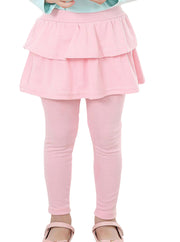 ボトムス スカッツ スカート付きレギンス レギンス 暖かい 冬 キッズ 子供服 子ども 女の子 動きやすい カジュアル シンプル 無地 フリル かわいい 可愛い おしゃれ 黒 100-150cm