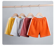 ハーフパンツ 半ズボン キッズ 子供服 ベビー ジュニア ボトムス サイドライン ウェストゴム カジュアル ラフ スポーツ 運動