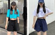ショートパンツ レディース 女性用 ボトムス ズボン 短パン ハイウエスト 無地 単色 ウエストゴム おしゃれ カジュアル シンプル 部屋着 お出かけ 普段使い 大きいサイズあり 婦人服