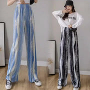 ワイドパンツ プリーツパンツ ロングパンツ レディース 長ズボン 薄手 セルフカット ボトムス 裾カット ウエストゴム 婦人服 ハイウエスト ラフ 楽ちん カジュアル 外出 お出掛け お家時間 在宅 女性用 ワンサイズ