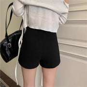 ショートパンツ レディース ボトムス ホットパンツ インナーパンツ オーバーパンツ ペチパンツ ハイウエスト 露出防止 透け防止 シンプル 無地