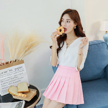 ミニスカート プリーツスカート スカパン インナーパンツ付き レディース ミニ丈 商品画像2