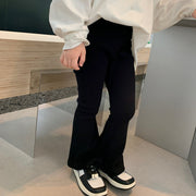ロングパンツ フレアパンツ ボトムス ガールズ キッズ ベビー 子供服 女の子 長ズボン レギンス レギパン 無地 単色 シンプル かわいい おしゃれ カジュアル