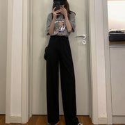 ロングパンツ ワイドパンツ リブ レディース 女性 ボトムス ウエストゴム ウエスト紐 ハイウエスト 無地 単色 シンプル ゆったり 大きいサイズあり お洒落 お出かけ 普段使い デイリー ラフ ルームウェア 着回し 合わせやすい 婦人服