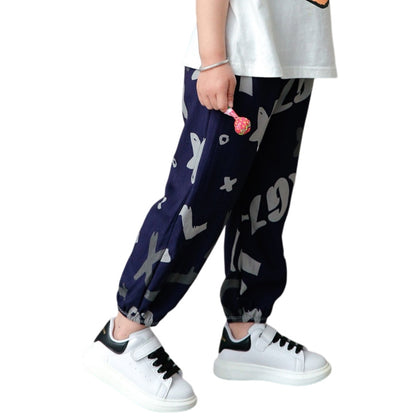 ロングパンツ キッズ ジュニア ボトムス ジョガーパンツ 長ズボン アルファベット バリエーション画像