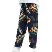 ロングパンツ キッズ ジュニア ボトムス ジョガーパンツ 長ズボン 薄手 派手 個性的 エスニック ストライプ 90 100 110 120 130 140 150 チェック柄 かわいい かっこいい おしゃれ 春夏 男の子 女の子 子供 子供服 ブラック 春 夏 夏服 涼しい 部屋着 ルームウェア