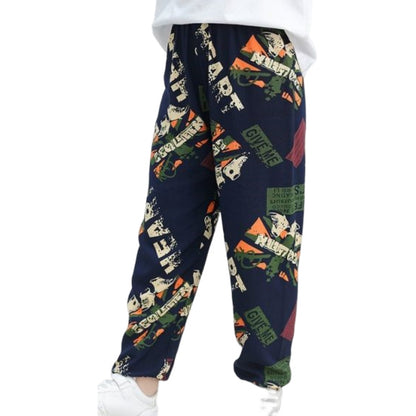 ロングパンツ キッズ ジュニア ボトムス ジョガーパンツ 長ズボン グリーン×アルファベット バリエーション画像