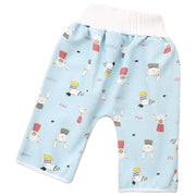 おねしょケット おねしょパンツ おねしょシーツ ベビー 赤ちゃん キッズ 男の子 女の子 育児用品 ベビー用品 スカート型 半ズボン型 Aライン ゴムウエスト 吸水 寝具 イラスト 総柄 動物 ウサギ クマ ピンク ブルー ホワイト かわいい キュート ポップ