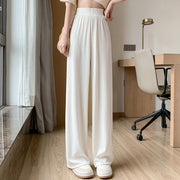 ロングパンツ ワイドパンツ フレアパンツ 細プリーツ加工 レディース 婦人服 ボトムス 長ズボン ウエストゴム 薄手 ドレープ おしゃれ カジュアル かわいい デイリー ゆったり 普段使い 大きいサイズ