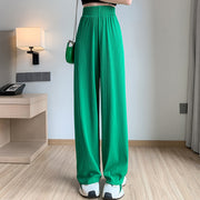 ロングパンツ ワイドパンツ フレアパンツ 細プリーツ加工 レディース 婦人服 ボトムス 長ズボン ウエストゴム 薄手 ドレープ おしゃれ カジュアル かわいい デイリー ゆったり 普段使い 大きいサイズ