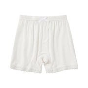 インナーパンツ ペチパンツ 下着 インナー キッズ ジュニア 子供 女の子 見せパン 裾レース スパッツ ショートパンツ ペチコートパンツ シンプル