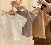 ショートパンツ Tシャツ 単品 キッズ ベビー 子供 女の子 男の子 ウエストゴム 半袖 ラウンドネック 無地 シンプル ドット柄 ストライプ柄 チェック柄 トップス ボトムス ハーフパンツ カットソー お洒落 カジュアル 普段使い お出かけ 子供服
