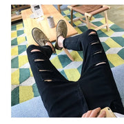 ジーンズ デニムパンツ ロングパンツ スリムパンツ メンズ 男性 ボトムス パンツ スキニー ダメージ加工 細見 ジーパン