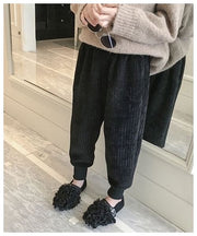 ジョガーパンツ ロングパンツ 子供服 キッズ 男の子 女の子 コーデュロイ 裏起毛 秋冬 厚手 防寒 暖かい 無地 ウエストゴム