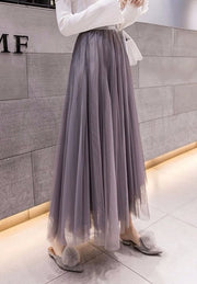 シフォンスカート ロングスカート フレアスカート チュールスカート レディース 女性 ボトムス ロング丈 ミモレ丈 Aライン ゴムウエスト シフォン生地 無地 ブラック ホワイト ピンク シンプル フェミニン ガーリー 可愛い キュート エレガント おしゃれ 春 秋