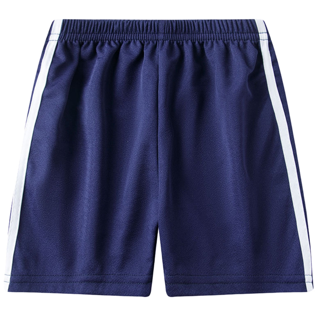 ロングパンツ 薄手 長ズボン ショートパンツ ハーフパンツ 半ズボン ネイビー×ショート バリエーション画像
