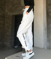 ロングパンツ ジョガーパンツ レディース 女性 長ズボン ボトムス 大きいサイズ 裾ゴム ウエストゴム スポーツ ランニング ジム 運動 ウォーキング カジュアル ロゴ