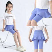 子供服 シンプルスカッツ 5分丈 女の子 スカート付きレギンス ミニスカート 無地 キッズ ジュニア ベビー服 ボトムス フレア シンプル 着回し かわいい カジュアル 動きやすい こども 子ども ガールズ